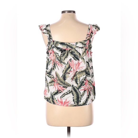 🌺🌴🤗LOFT Tropical Print Ruffle Tank 🤗🌴🌺 - Picture 2 of 2